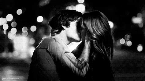 kissing couple gif|Kiss Couple Love GIFs